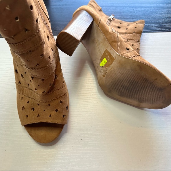 Torrid Tan Cutout Peep-Toe Booties - Size 12 - $20 - Picture 3 of 3